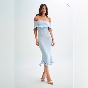Meshki - MOLLY Off Shoulder Knit Midi Dress XXS